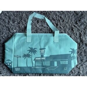 Trader Joe's 8 Gallons Reusable  Bag Cooler Large Insulated Tote Dusty Blue